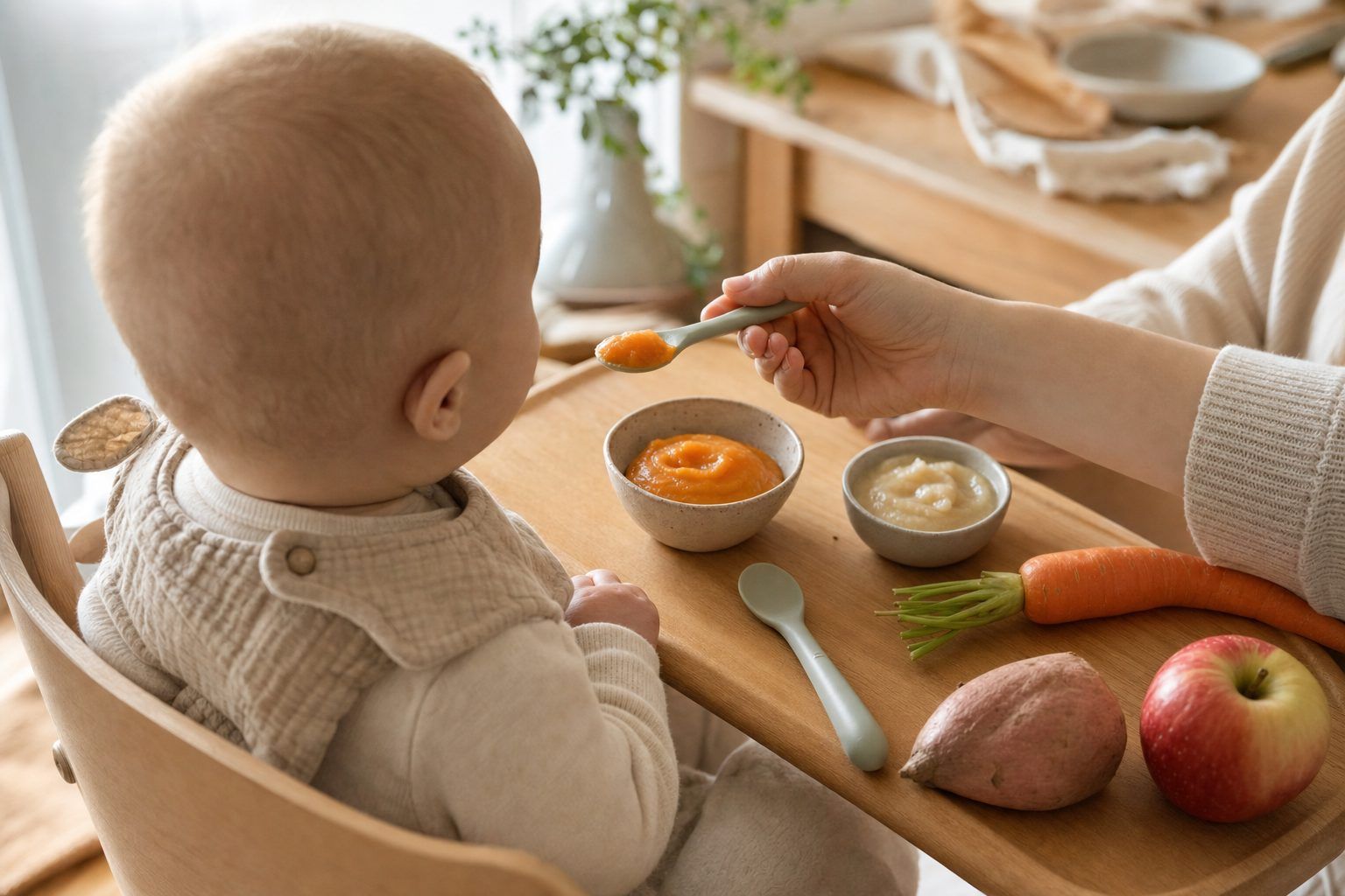 Quels aliments proposer à un bébé de 5 mois ?