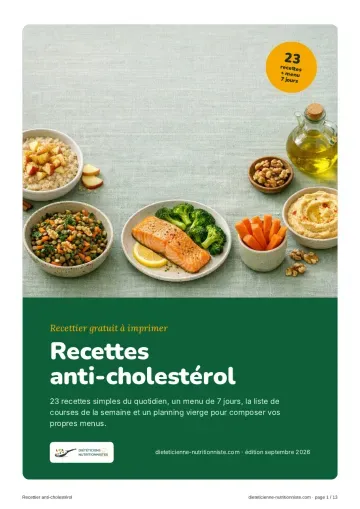 Couverture du recettier anti-cholestérol à imprimer