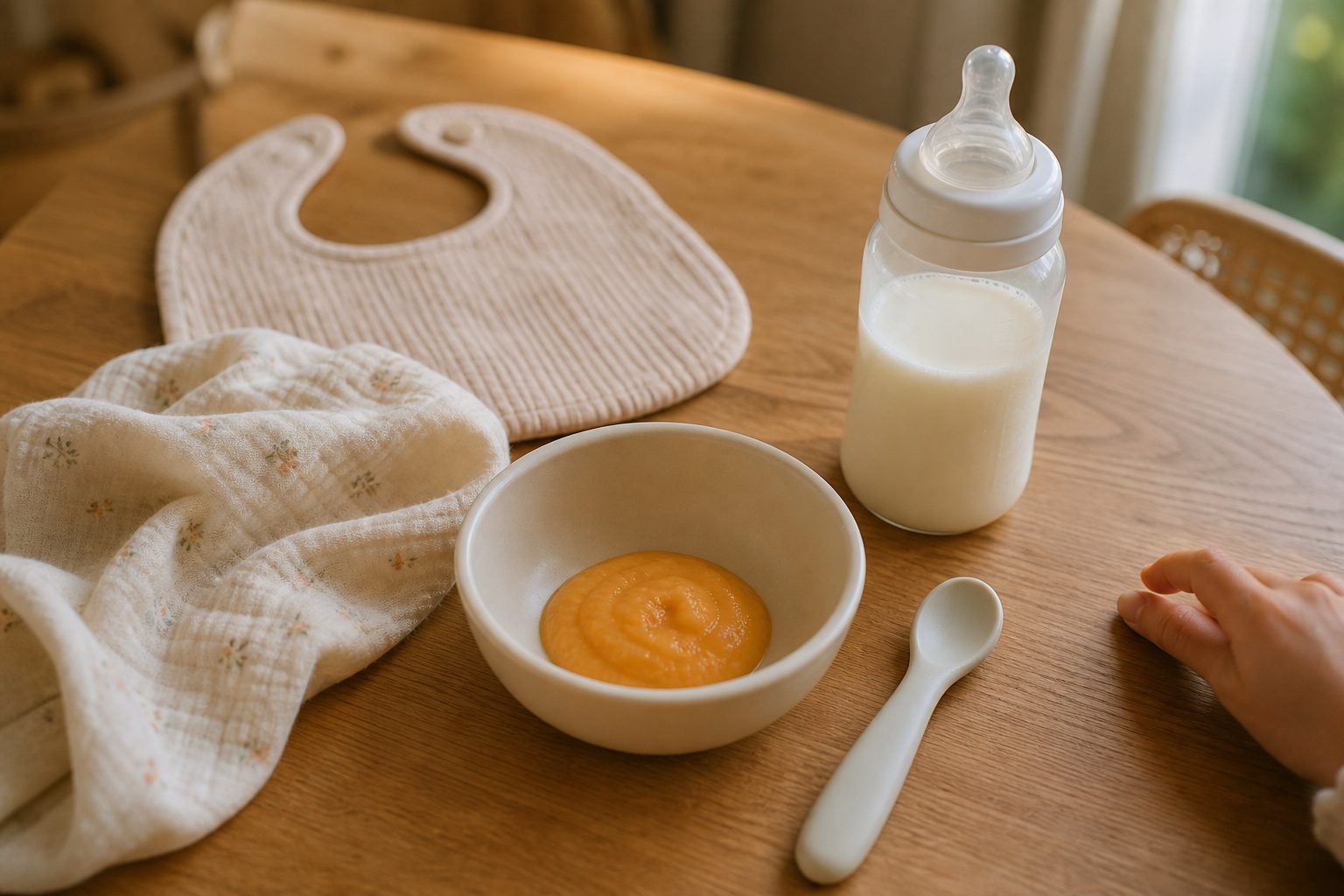 Quelle quantité de purée et de lait à 4 mois&nbsp;?