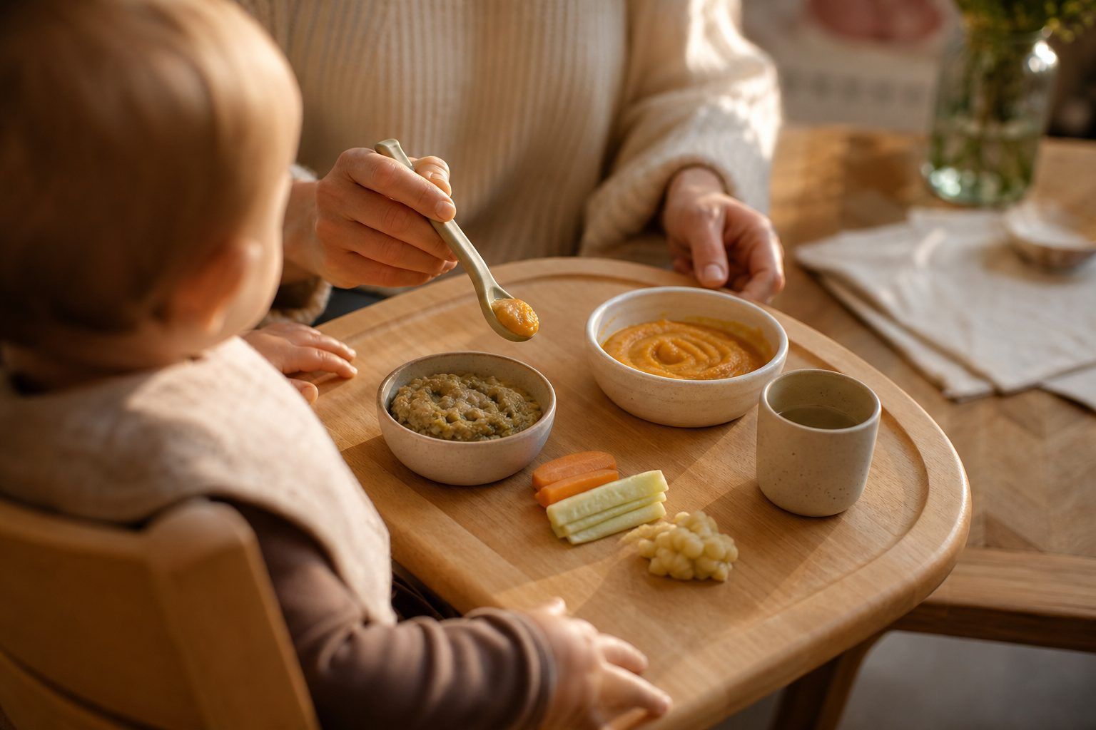 Quel repas du soir proposer à un bébé de 8 mois&nbsp;?